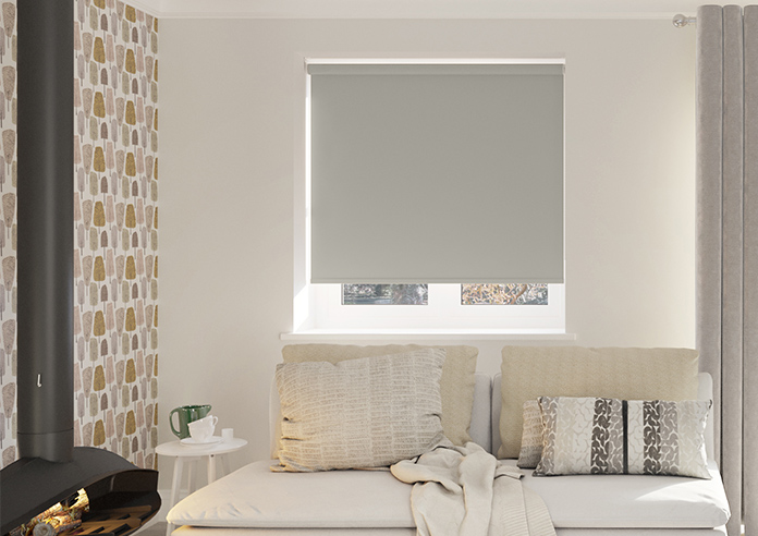 Trinity (Blackout), Oyster Grey - Twist&Fit Roller Blind - Image 3